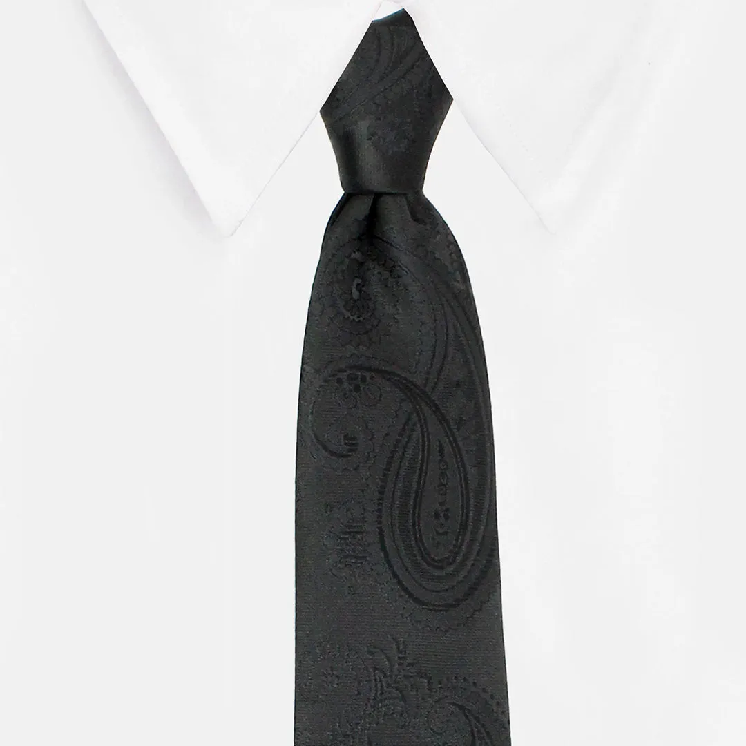 Kavove The Royal Paisley Black Necktie