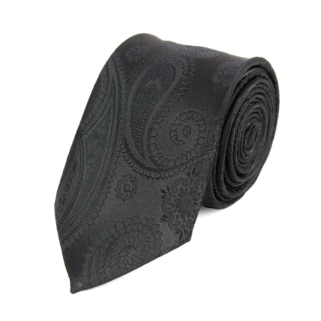 Kavove The Royal Paisley Black Necktie