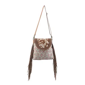 KB258 - KB258 -MESSENGER Real Cowhide Leather and Upcycled Canvas Ladies Bag 14 x 11 KB258 - KB258