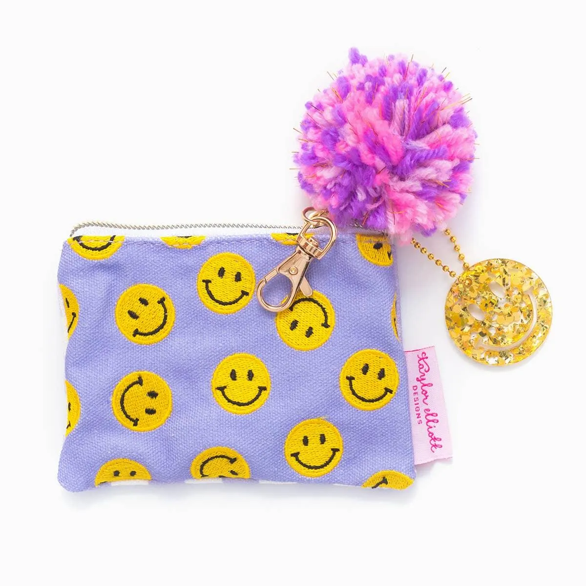 Keychains | Mini Smiley Cardholder Keychain Pouch | Taylor Elliott Designs