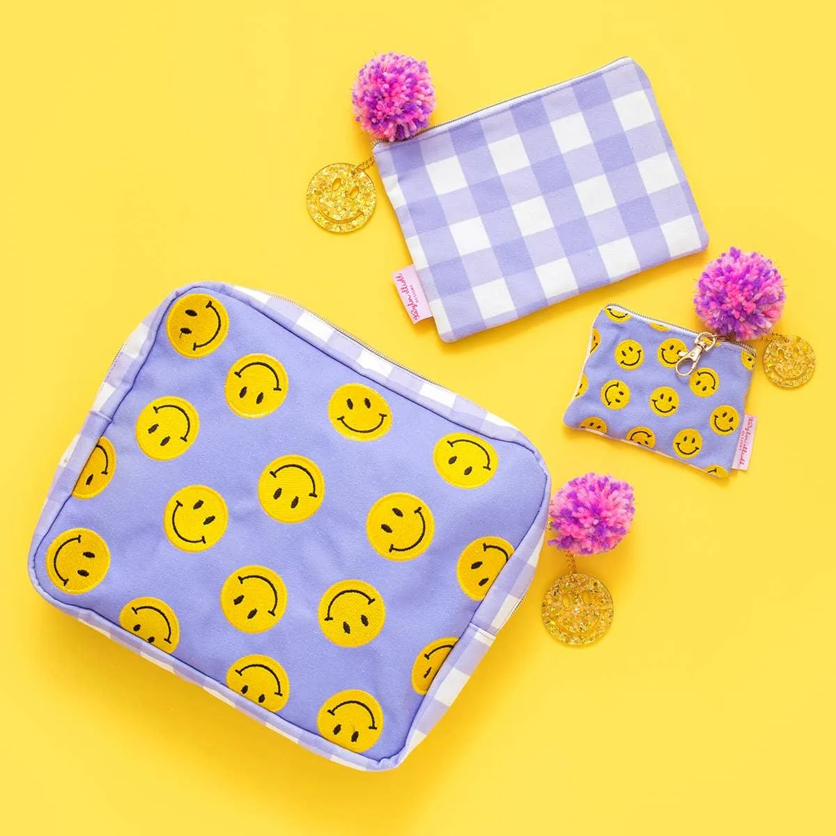 Keychains | Mini Smiley Cardholder Keychain Pouch | Taylor Elliott Designs