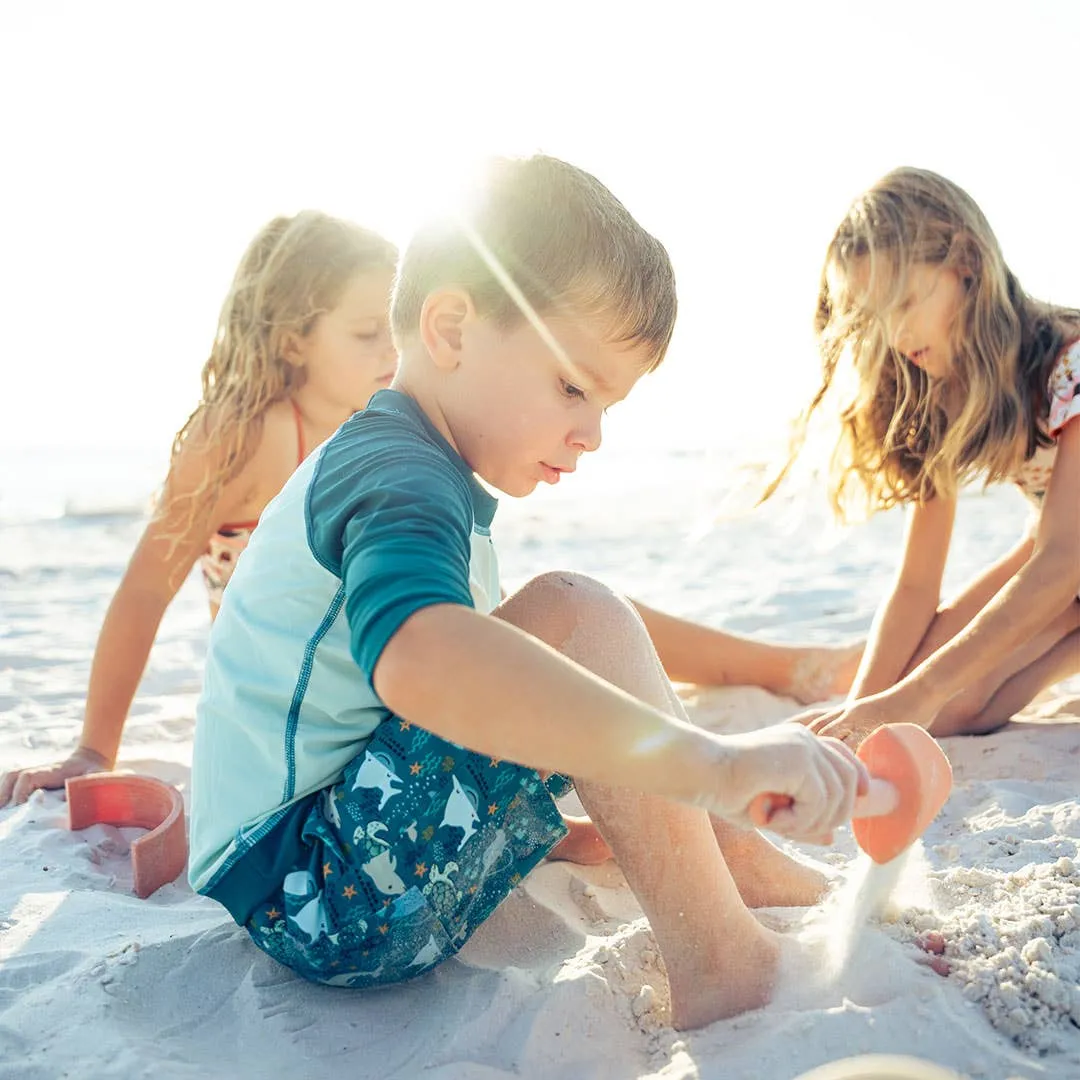 Kids Silicone Beach Bucket & Sand Toys