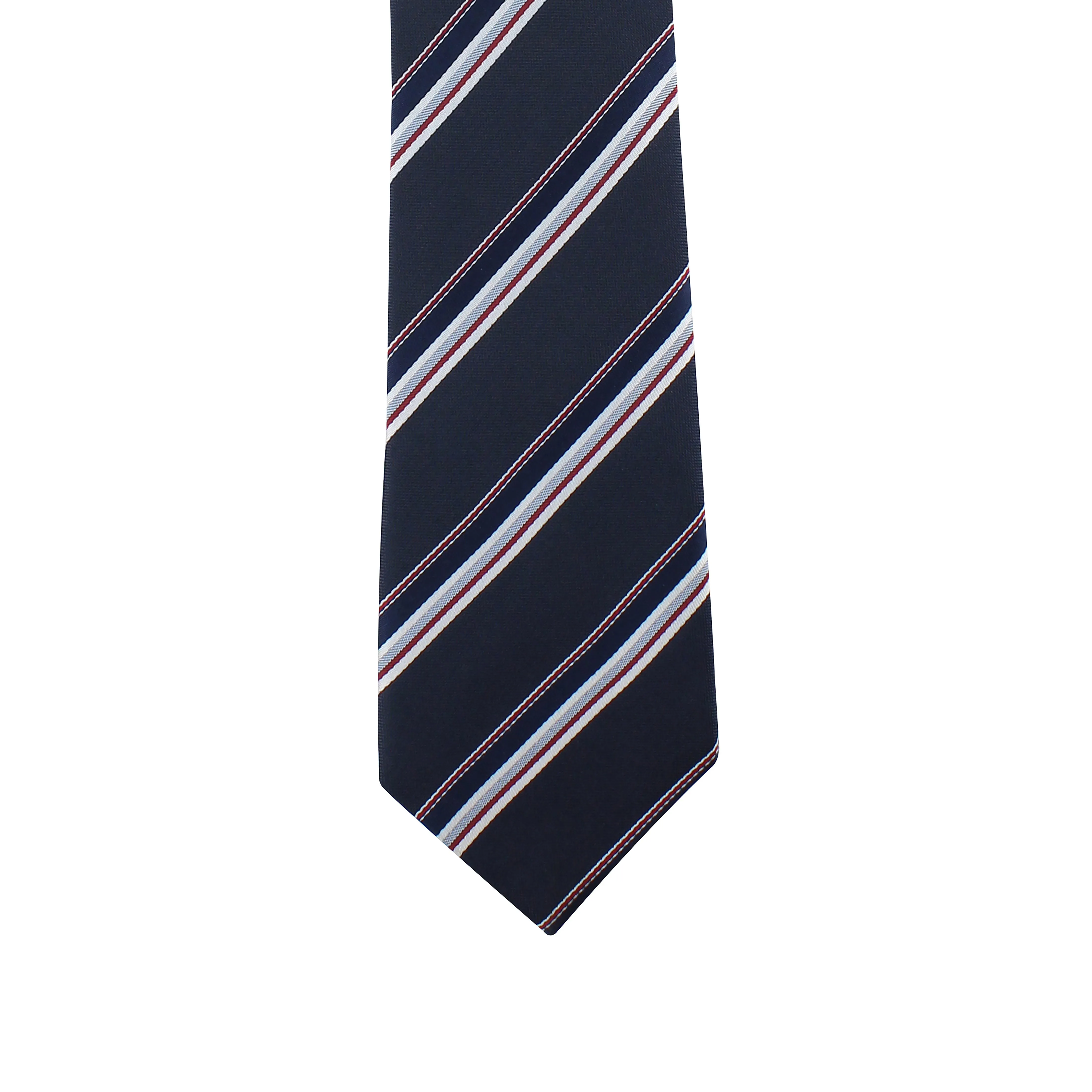 Kovove Pleasing Blue Striped Necktie and Pocket Square Gift Box