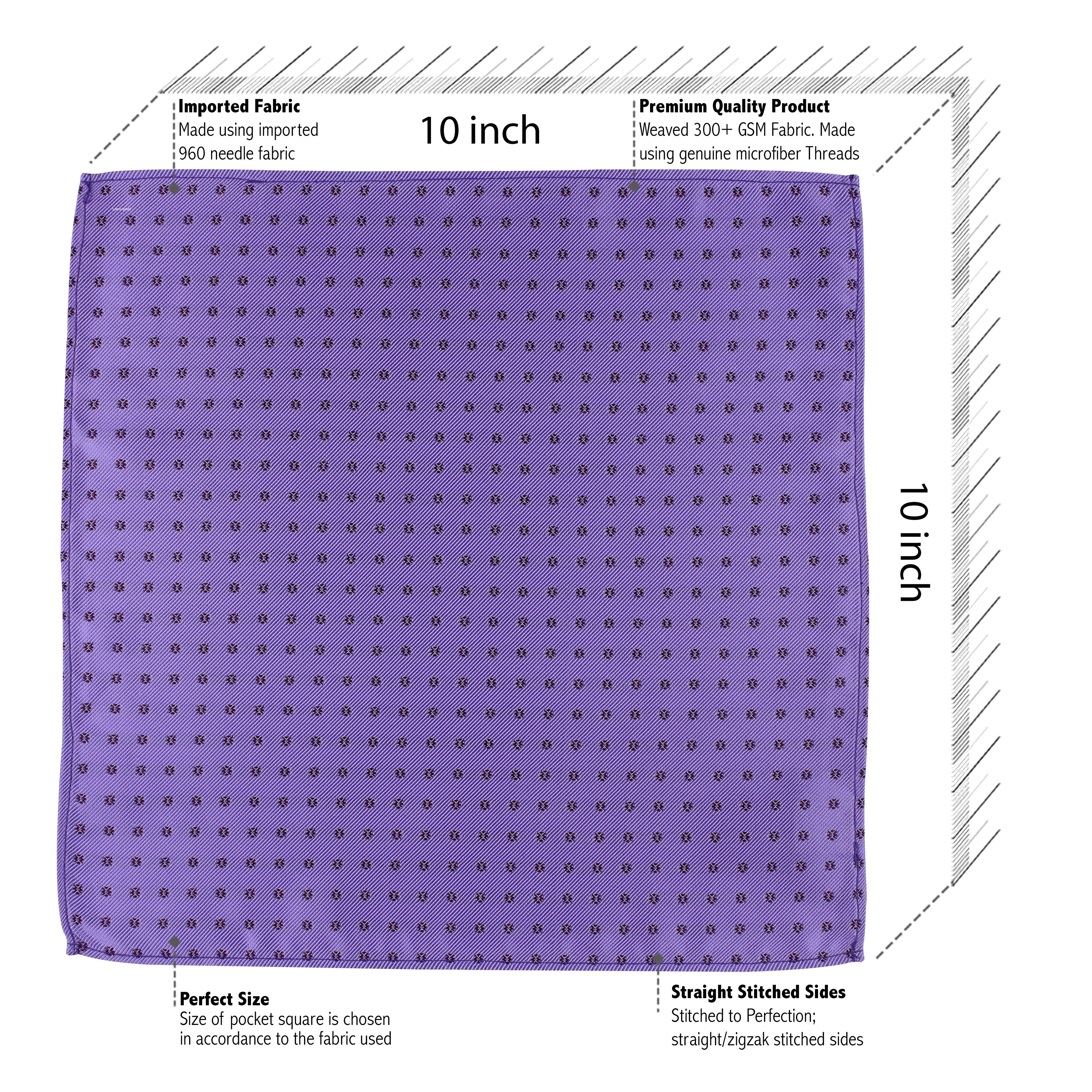 Kovove The Abstract Polka Fusion Purple Pocket Square For Men