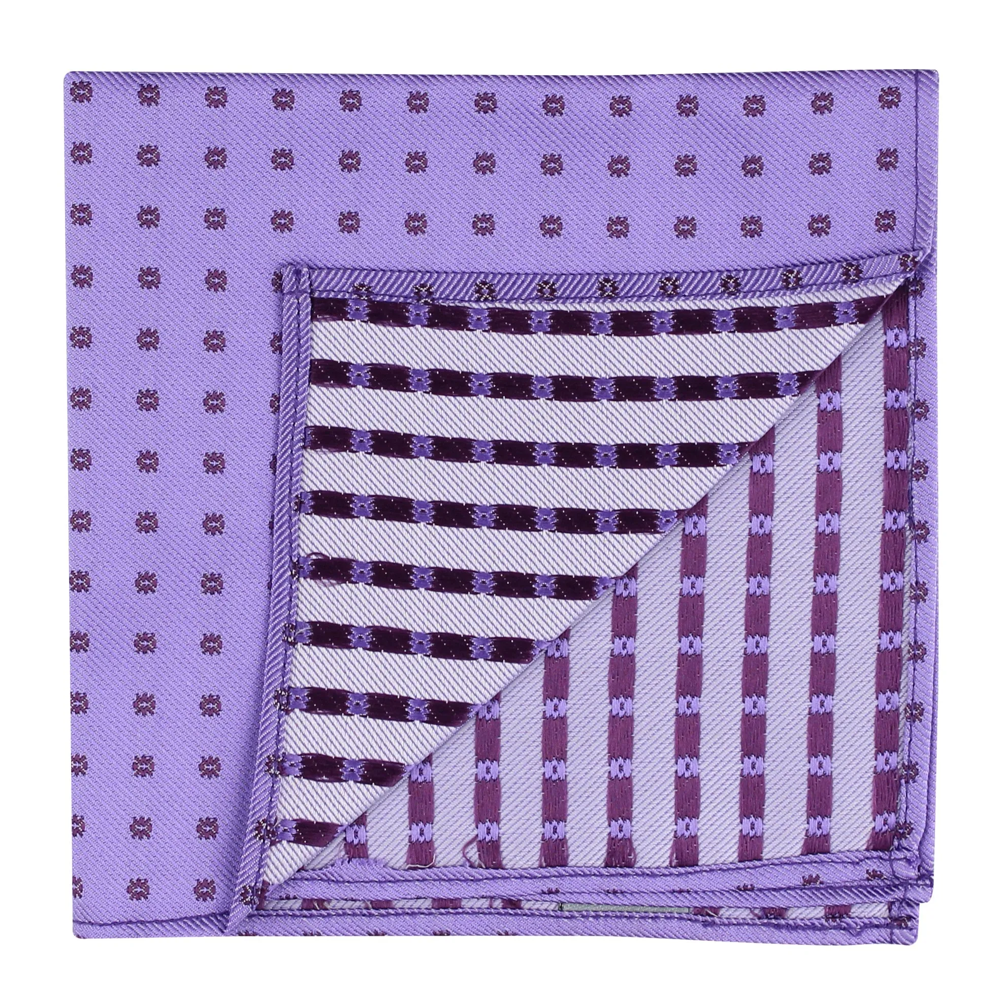 Kovove The Abstract Polka Fusion Purple Pocket Square For Men