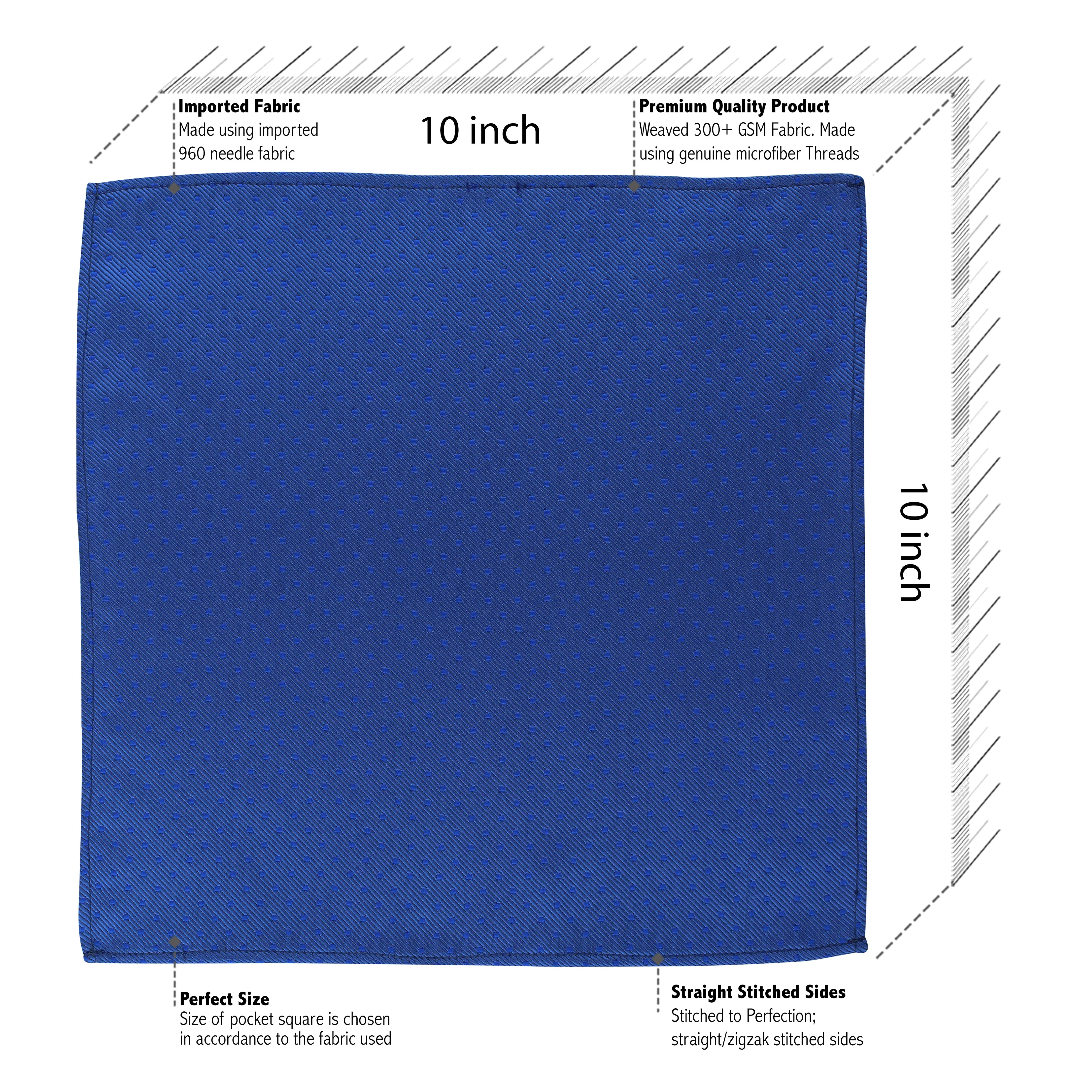 Kovove The Intellect Dash Abstract  Blue Pocket Square For Men