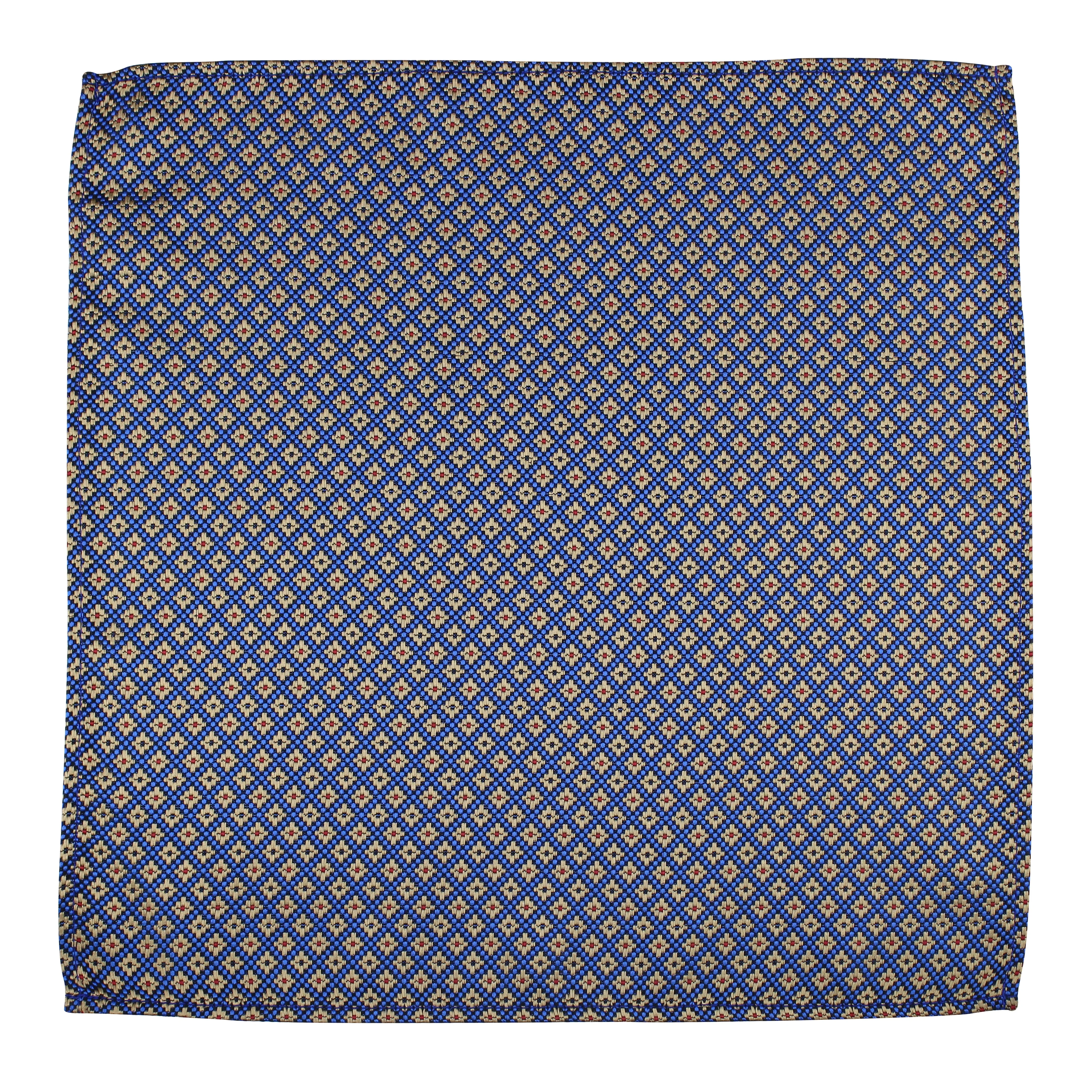 Kovove The Radiant Blue Checkered Pocket Square For Men