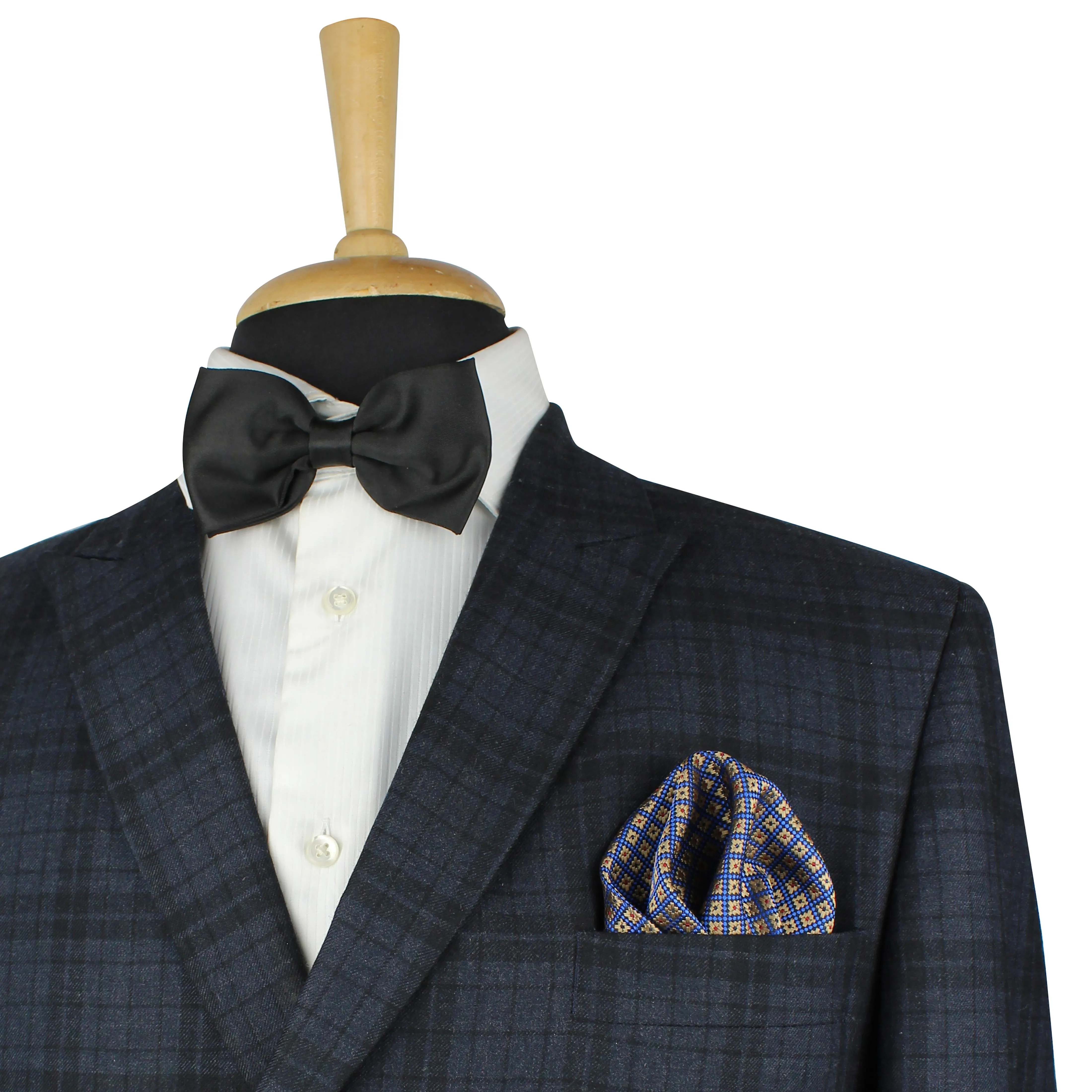 Kovove The Radiant Blue Checkered Pocket Square For Men