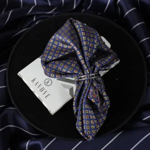 Kovove The Radiant Blue Checkered Pocket Square For Men