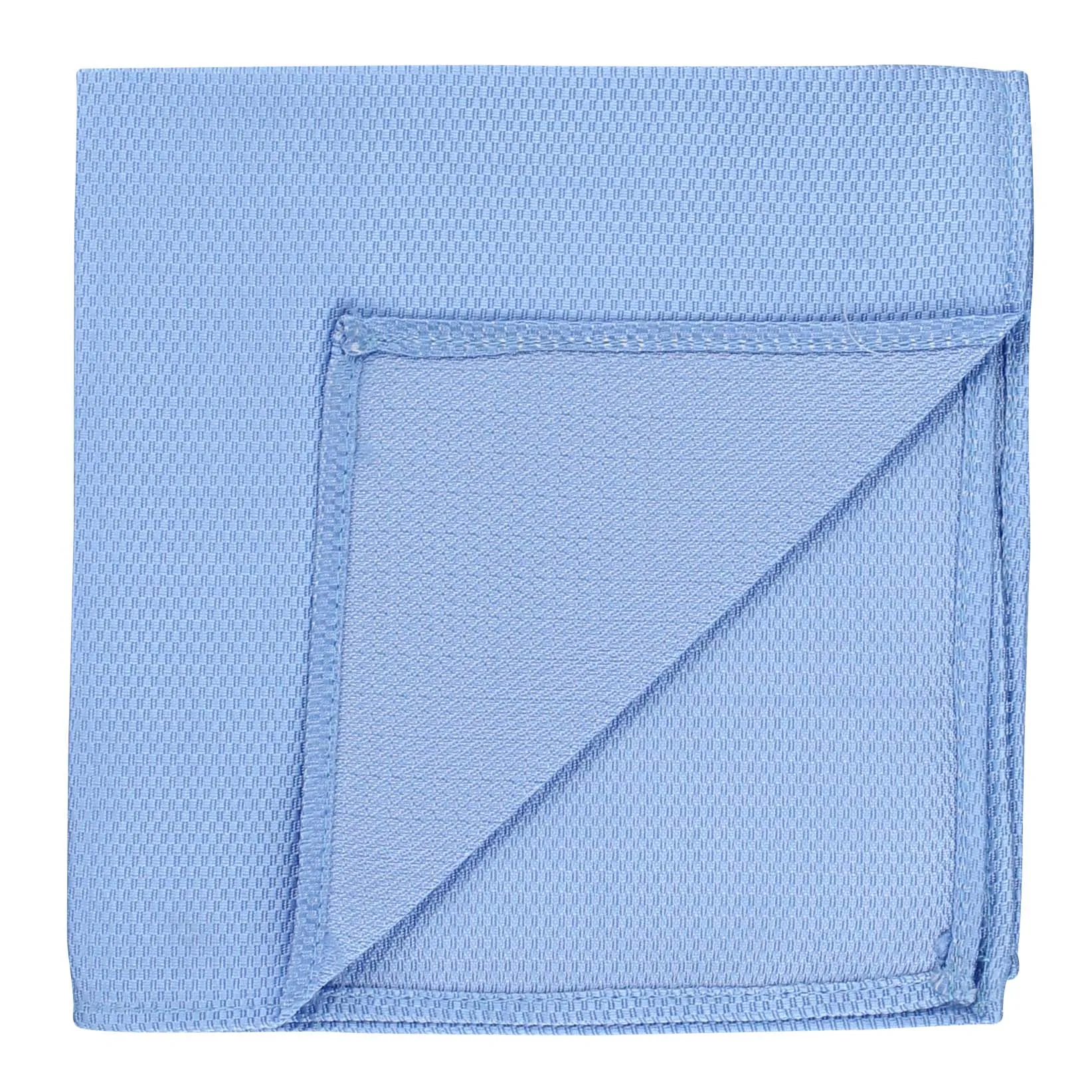 Kovove The Self Dash Line Blue Pocket Square For Men