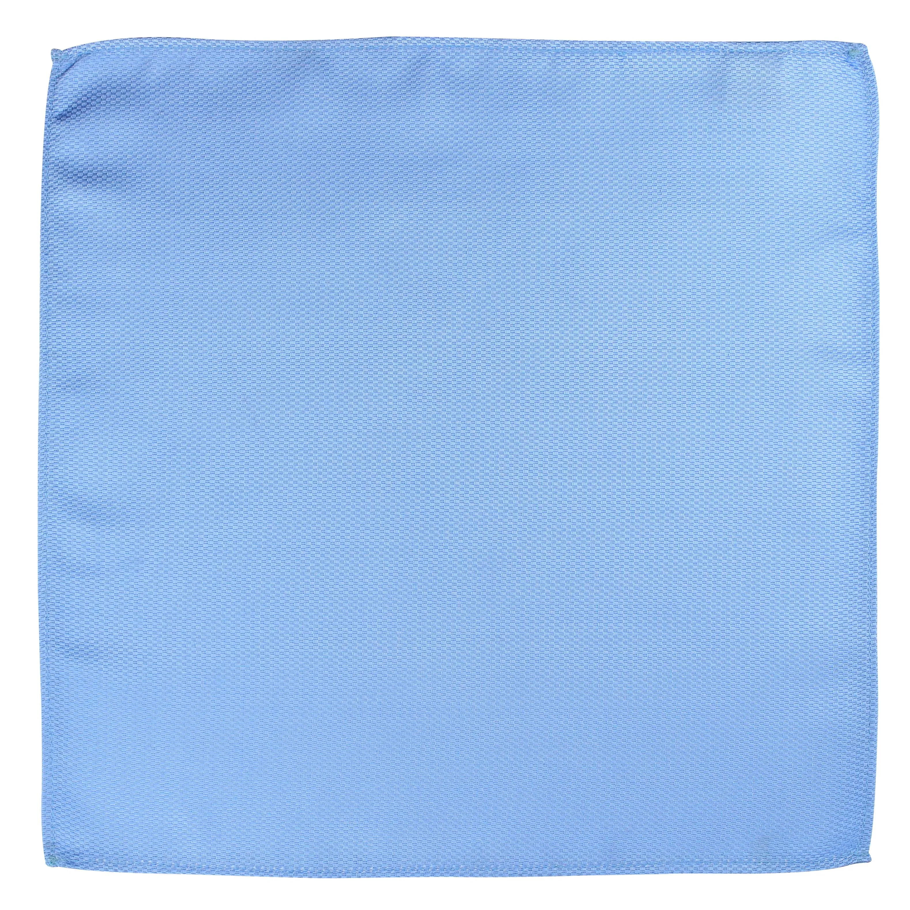 Kovove The Self Dash Line Blue Pocket Square For Men