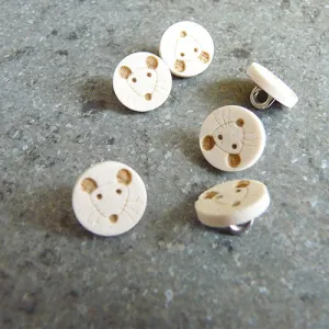 Lasercut Polyester Button - Mouse