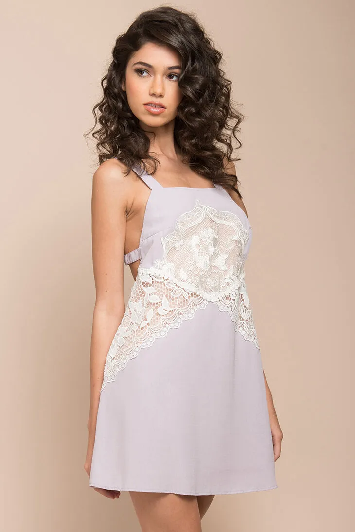 Lauren Lace Details Dress Lilac