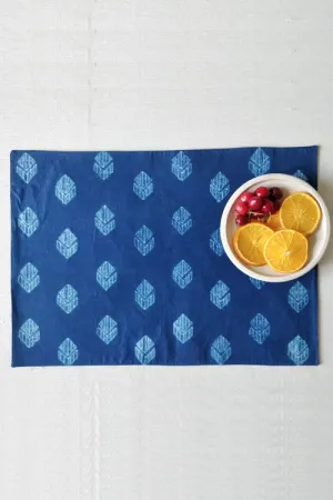 Leera Blue Ditsy Shibori Placemat  (Set of 2)