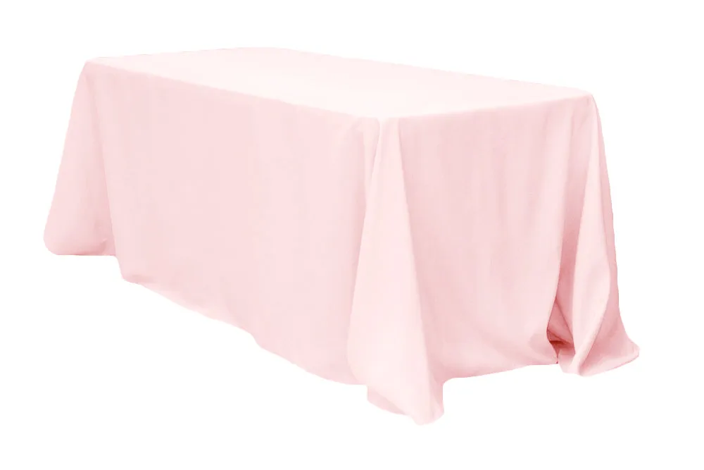 Light Pink Polyester Tablecloth