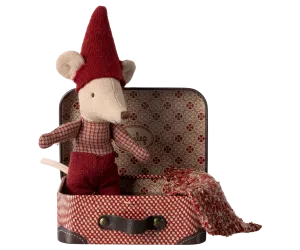 Maileg Baby Christmas Mouse In Suitcase