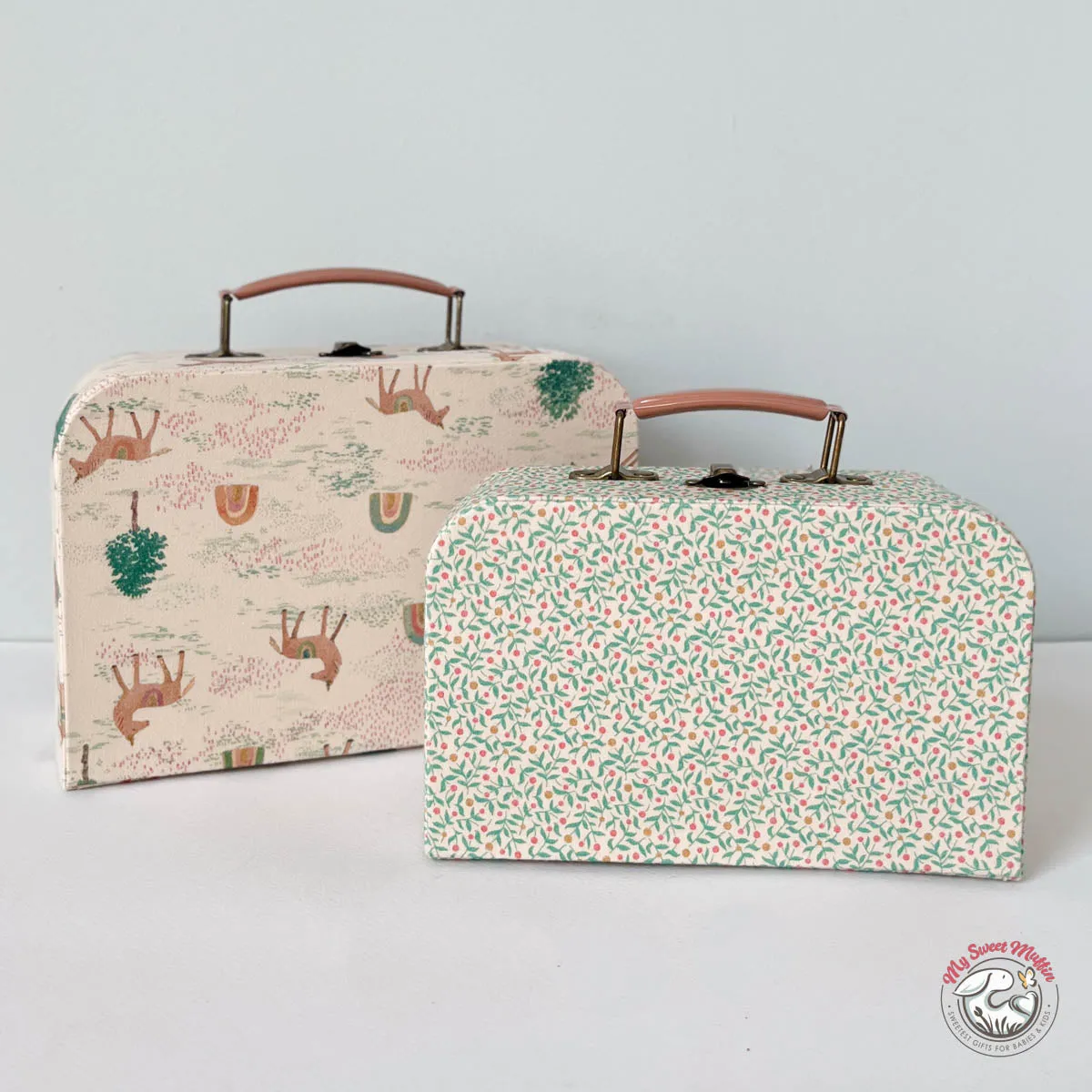 Maileg Fabric Nesting 2pcs Suitcase set, Berry