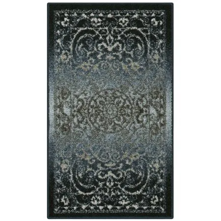 Medallion Textured Print Area Rug and Runner Collection