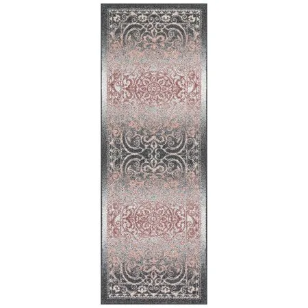 Medallion Textured Print Area Rug and Runner Collection