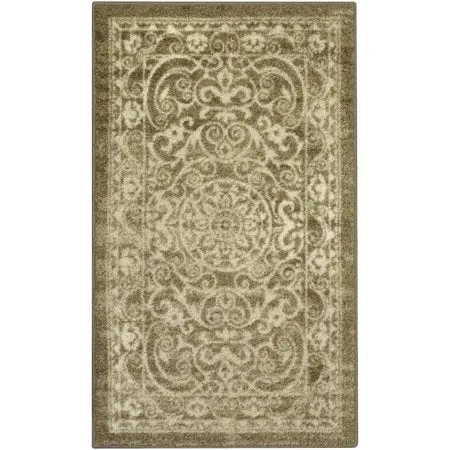 Medallion Textured Print Area Rug and Runner Collection