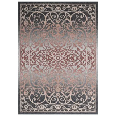 Medallion Textured Print Area Rug and Runner Collection