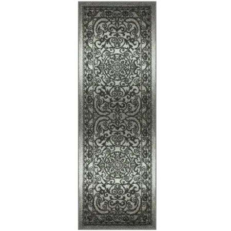 Medallion Textured Print Area Rug and Runner Collection