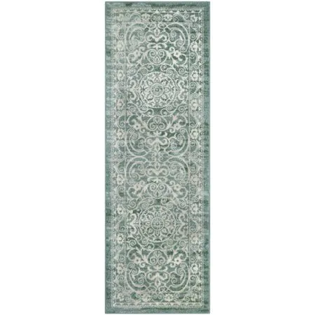 Medallion Textured Print Area Rug and Runner Collection