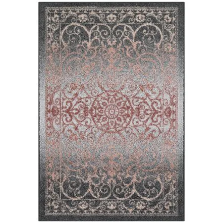 Medallion Textured Print Area Rug and Runner Collection