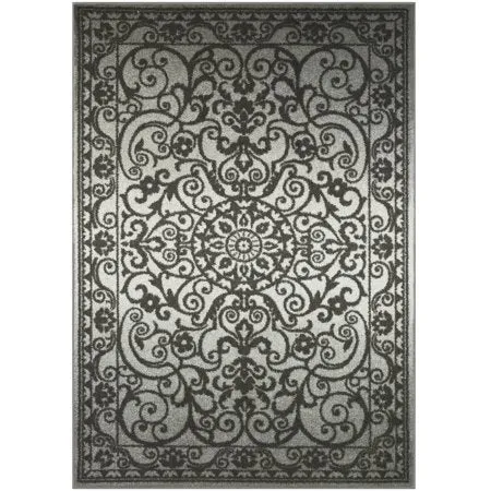 Medallion Textured Print Area Rug and Runner Collection