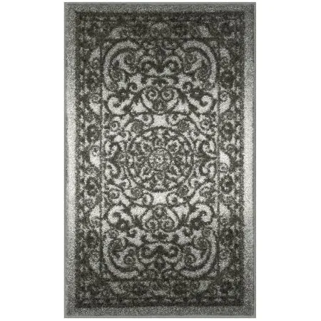 Medallion Textured Print Area Rug and Runner Collection