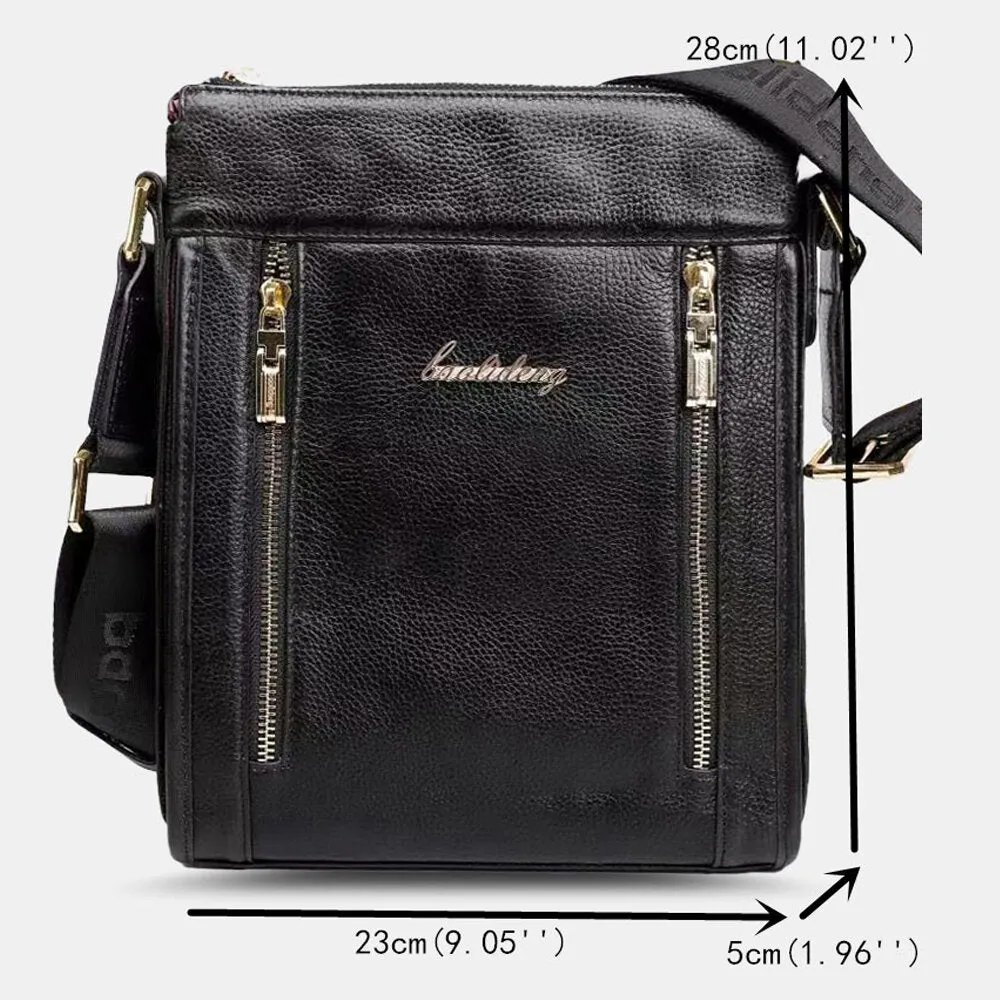 Men Genuine Leather Cow Anti-theft Crossbody Bag Shoulder