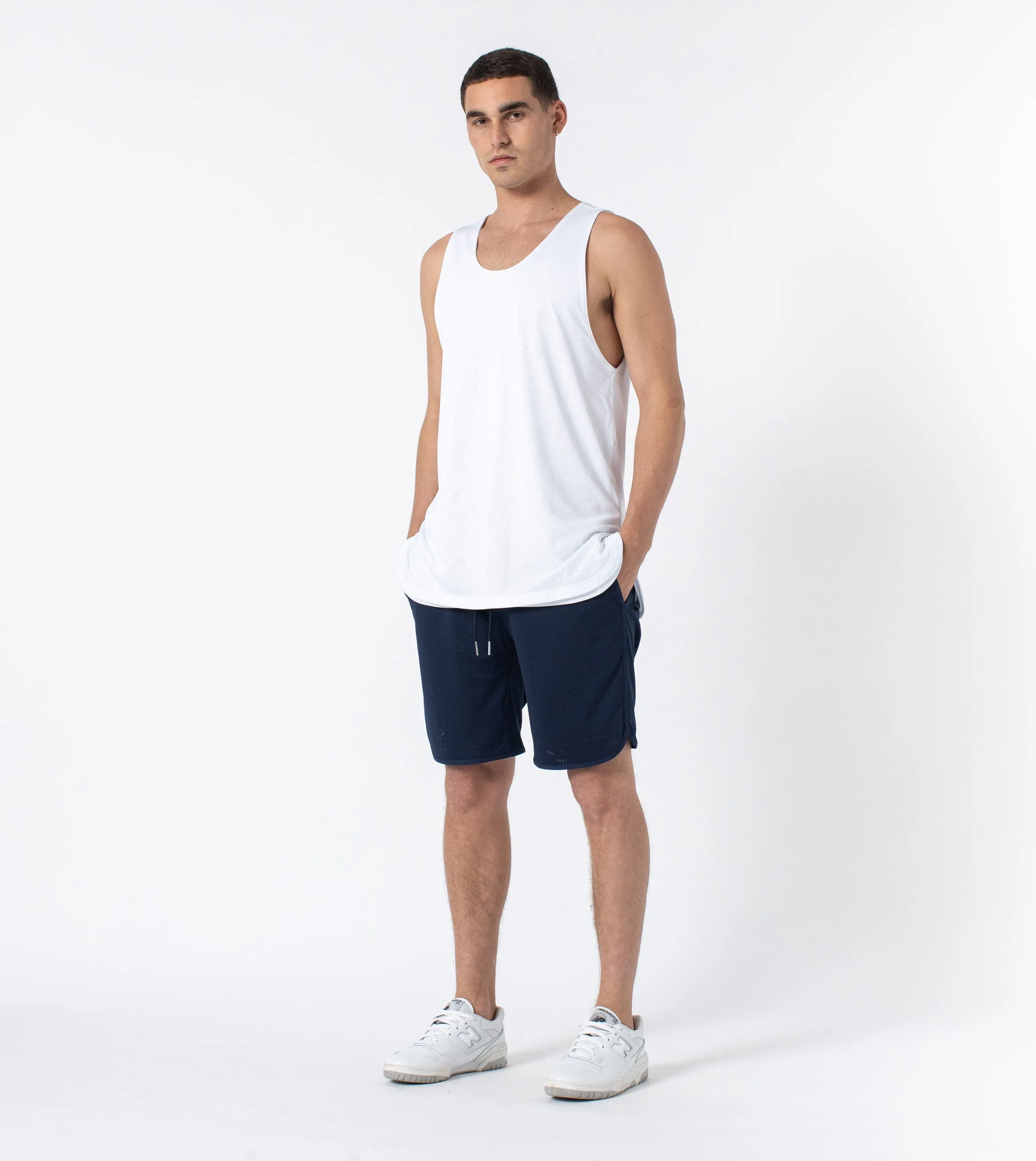 Mesh Basketball Short Indigo