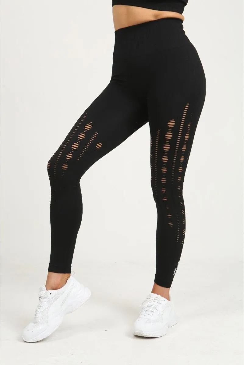 Mesh Leggings - Black