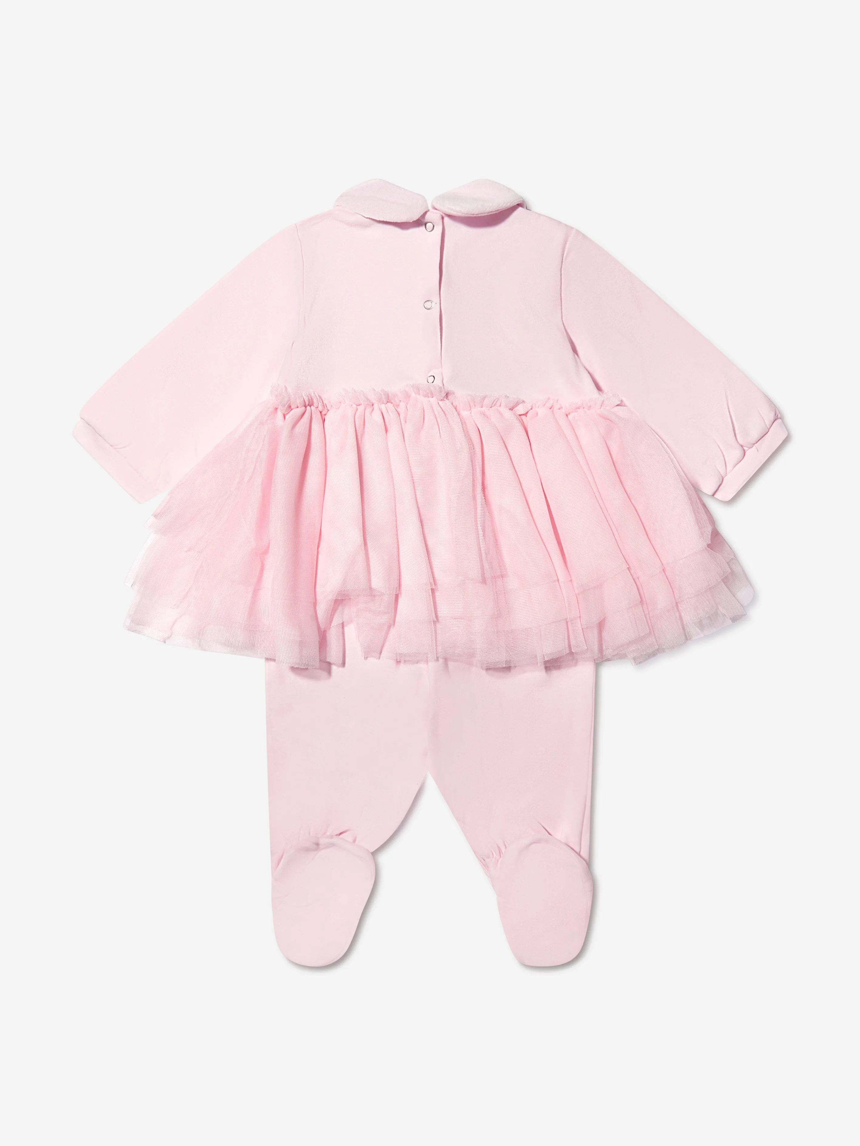 Monnalisa Baby Girls Tulle Trim Babygrow