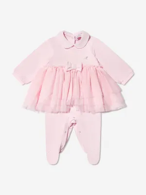 Monnalisa Baby Girls Tulle Trim Babygrow