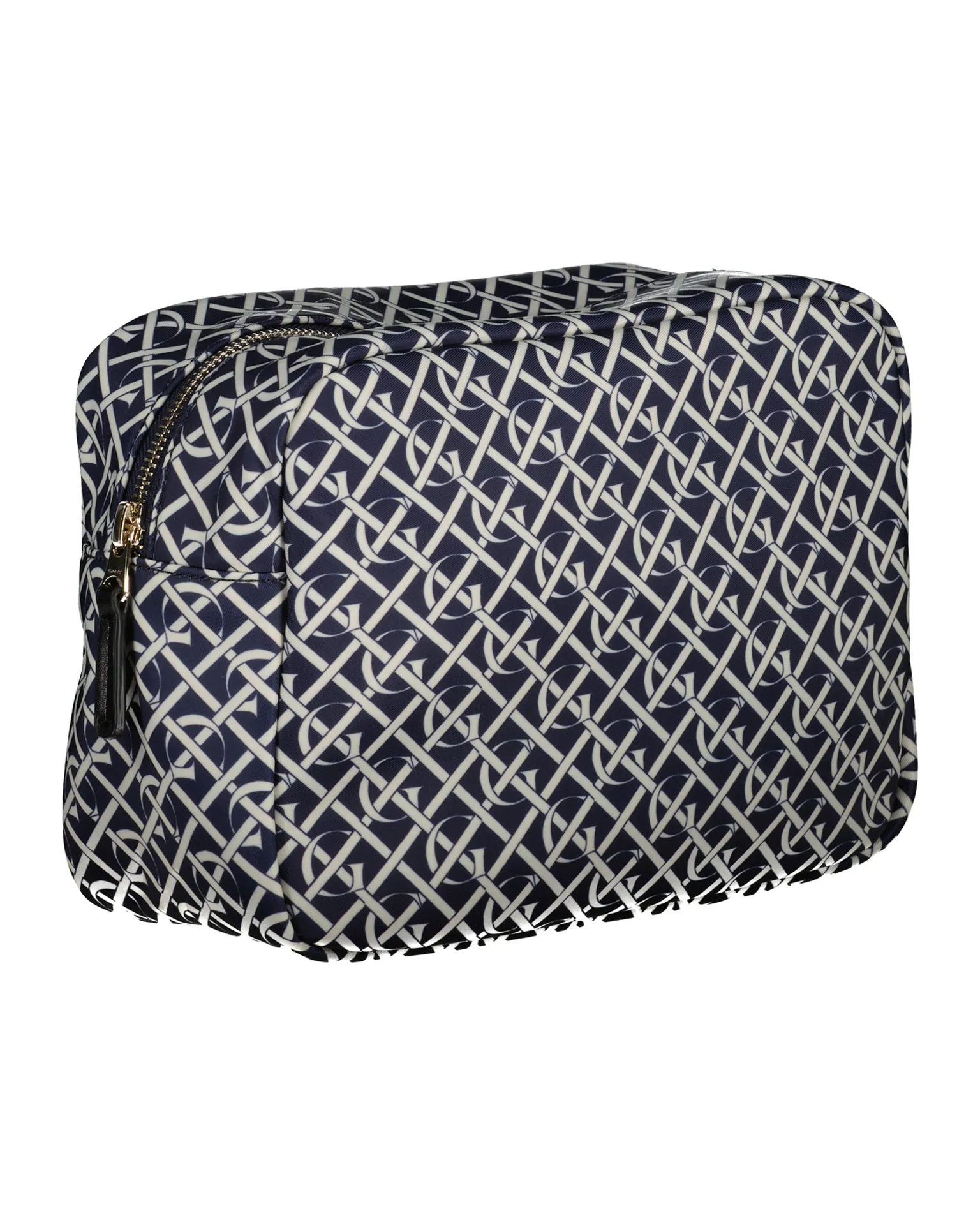 Monogram Print Wash Bag - Evening Blue