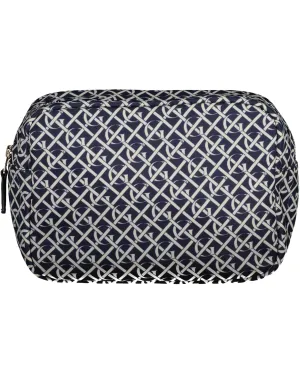 Monogram Print Wash Bag - Evening Blue