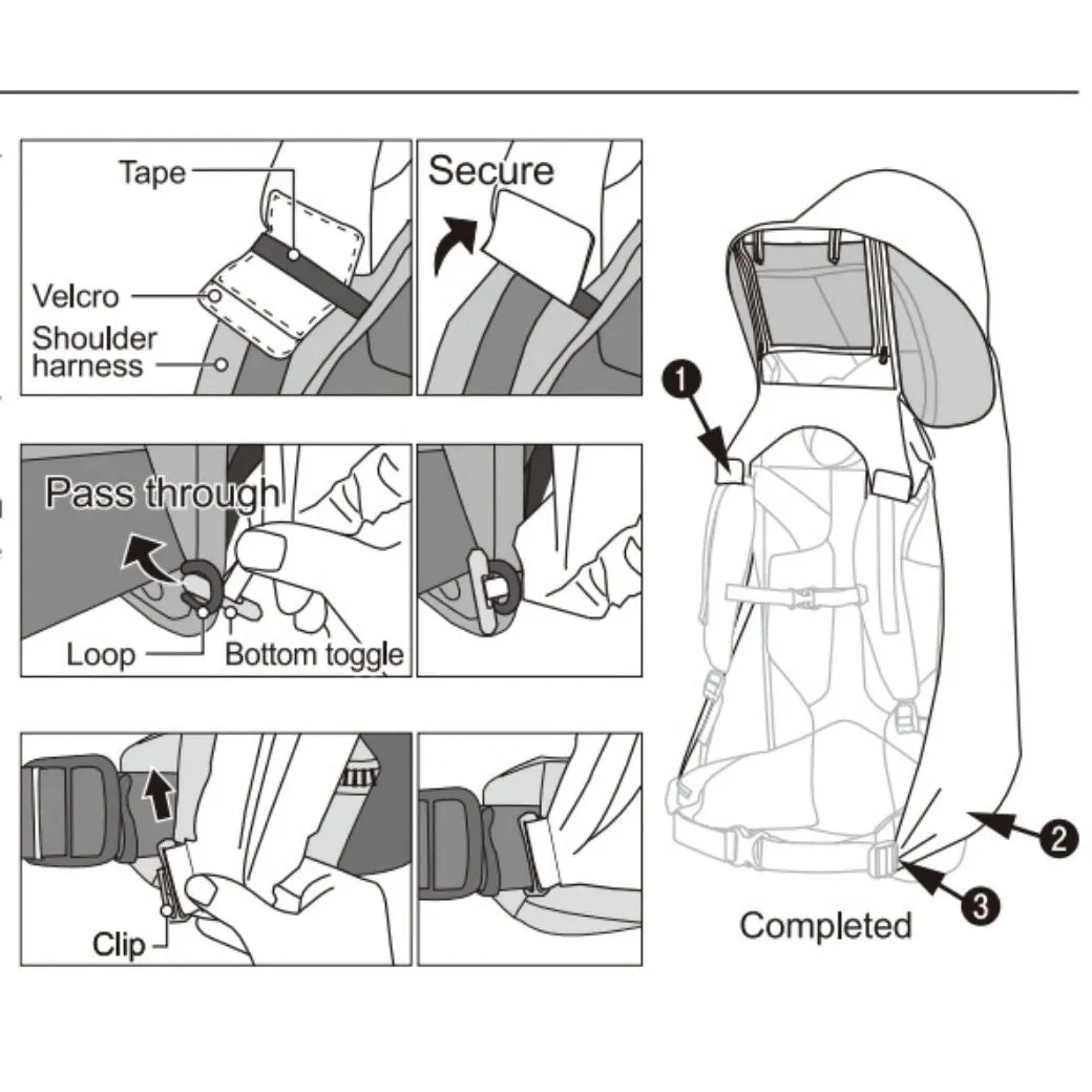 Montbell Baby Carrier Rain Cover