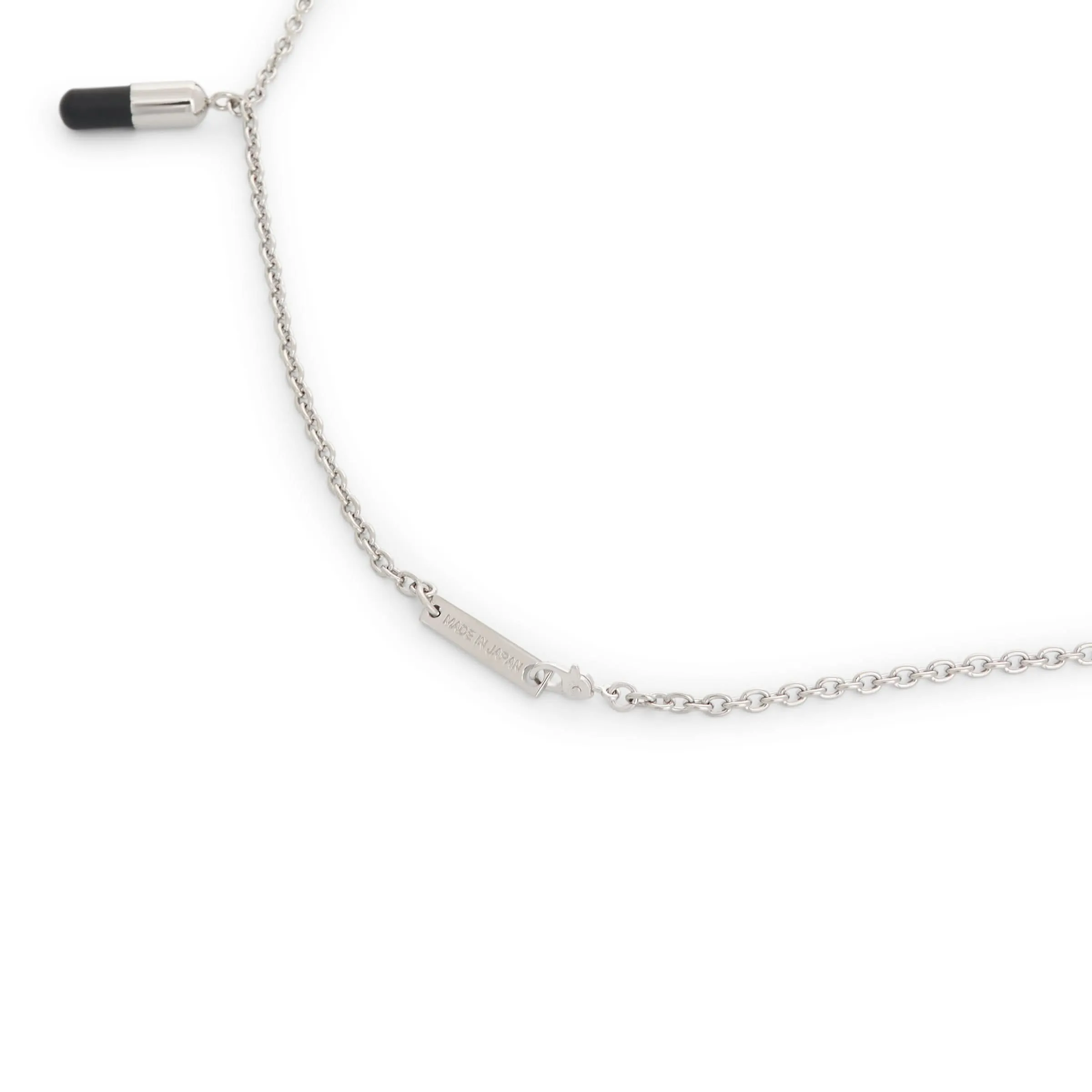 Multipill Charm Necklace in Silver/Black