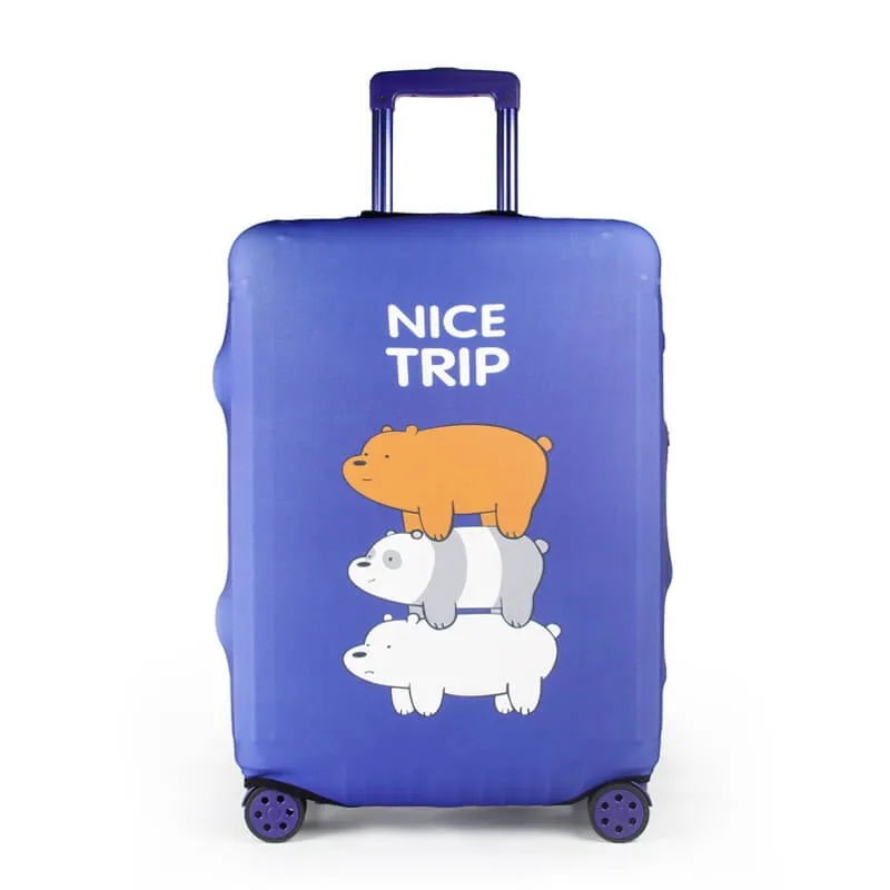 Nice Trip We Bare Bears Purple | Standard Design | Luggage Suitcase Protective Cover