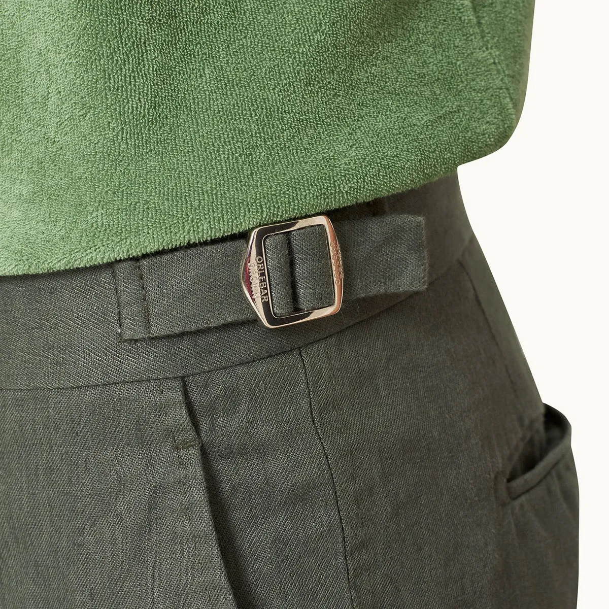 Orlebar Brown - Griffon Linen Trousers in Light Kombu