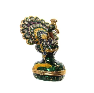 Peacock Box, Purple Green Gold