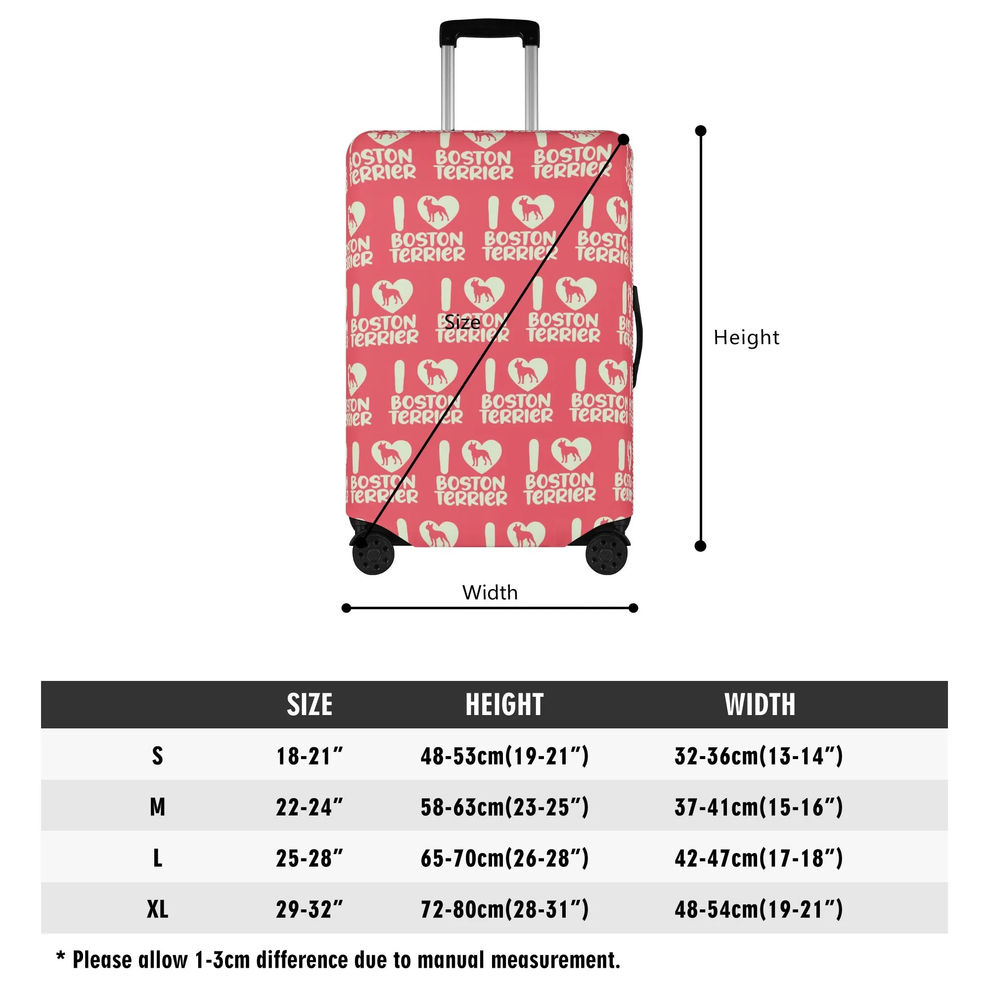 Pearl - Luggage Cover for Boston Terrier lovers