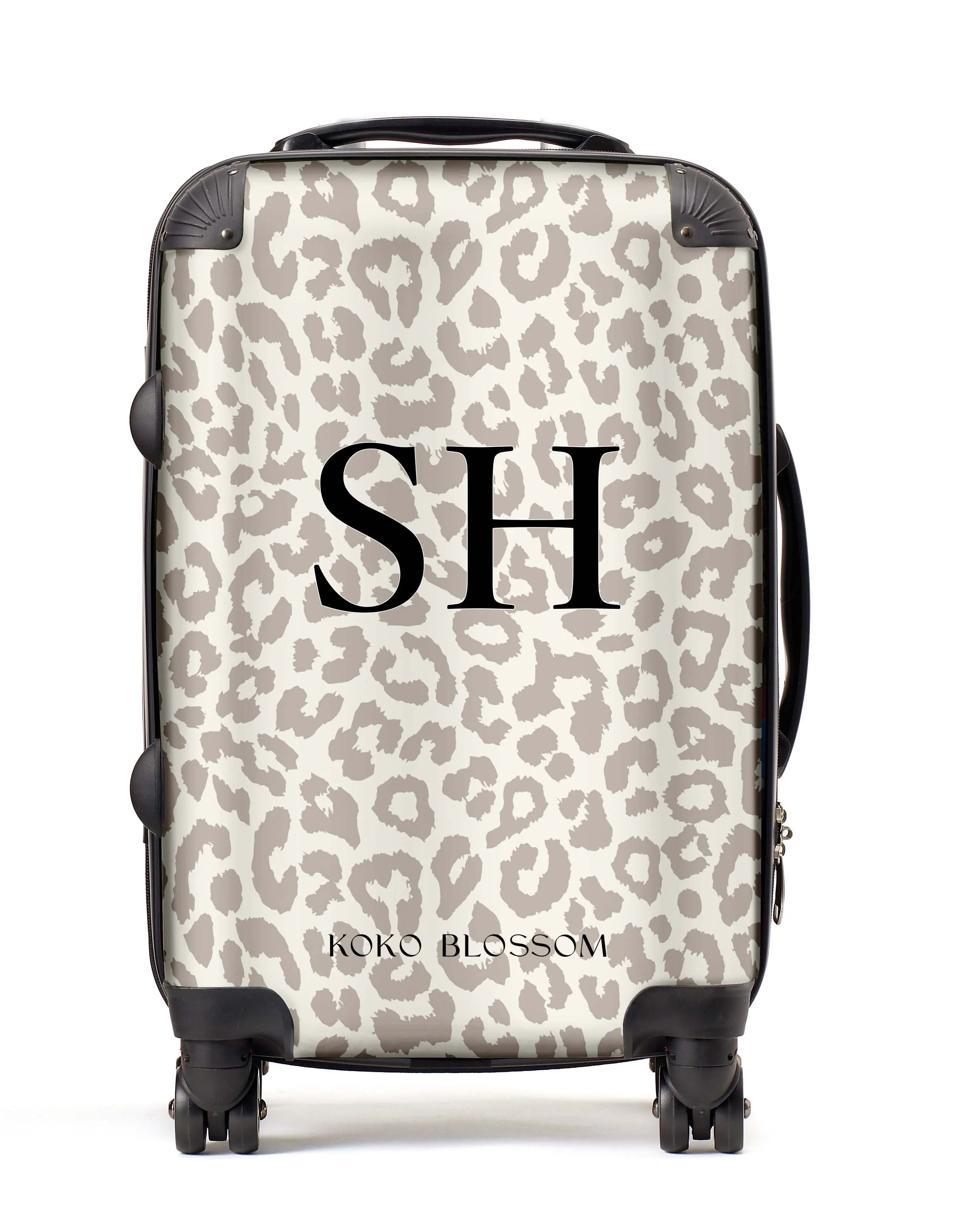 Personalised Suitcase | Nude Leopard Print