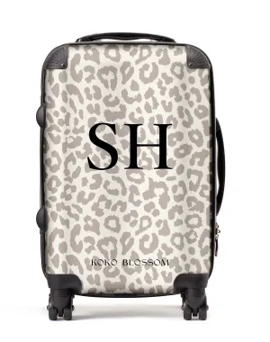 Personalised Suitcase | Nude Leopard Print