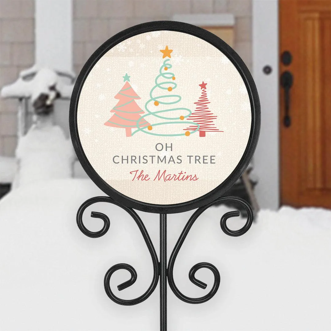 Personalized Oh Christmas Tree Magnetic Sign Set