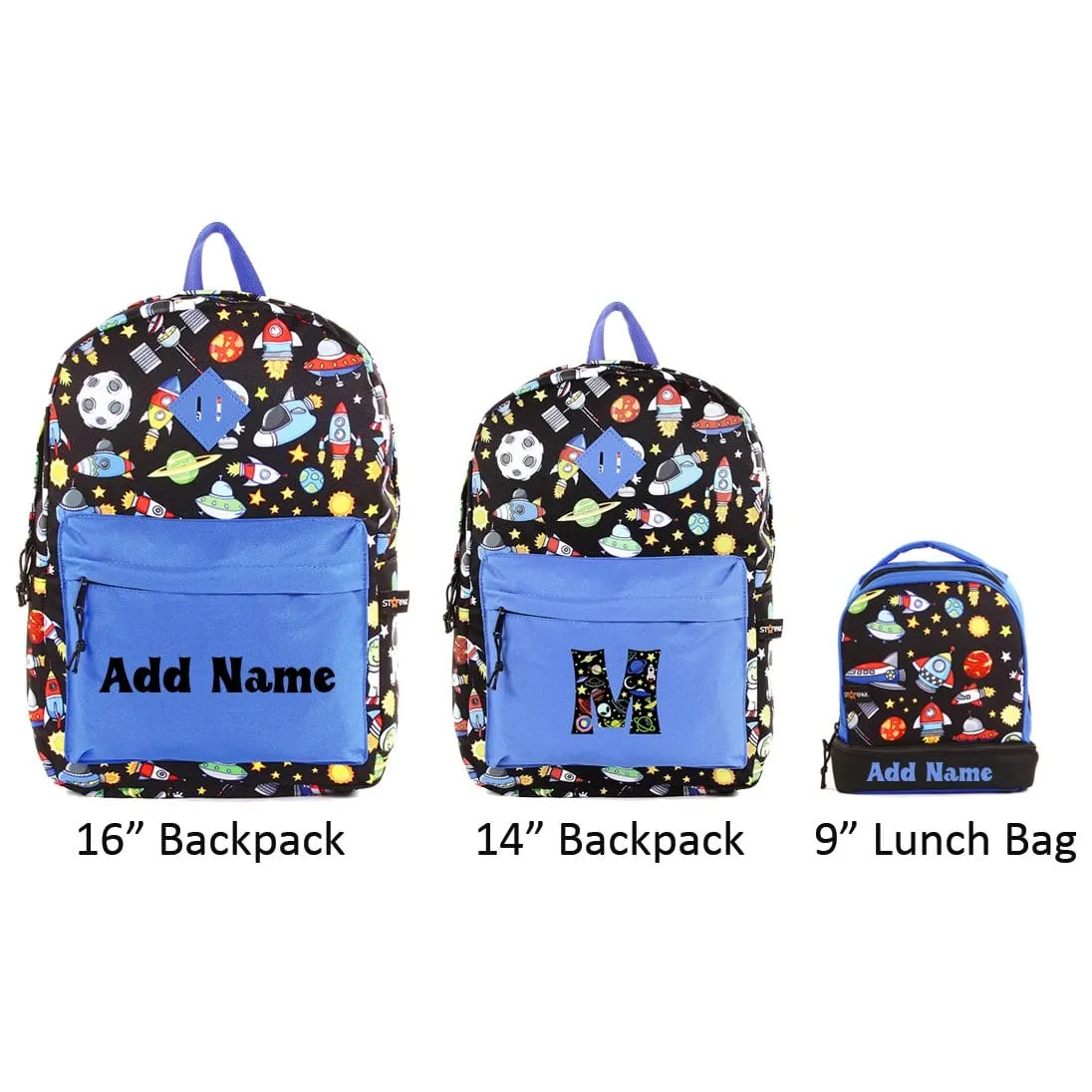 Personalized School Backpack or Lunch Bag - Space