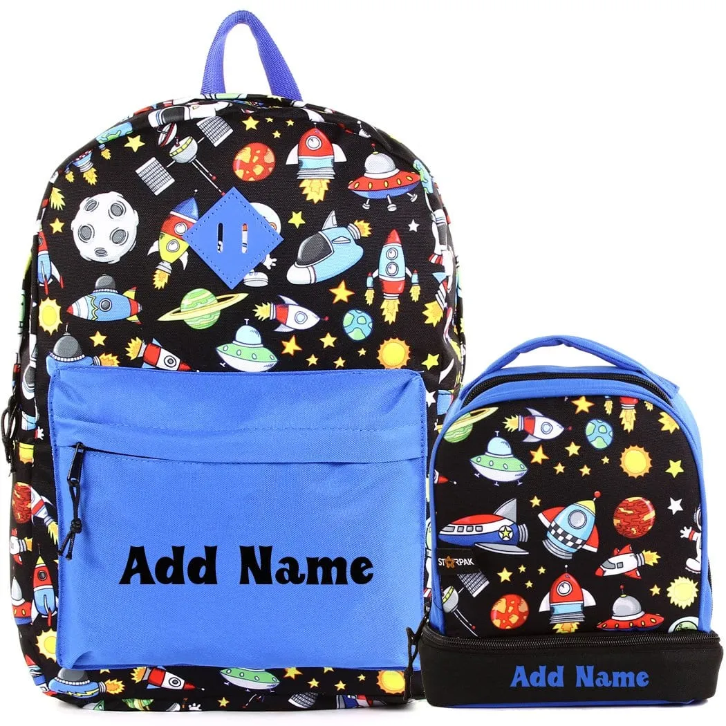 Personalized School Backpack or Lunch Bag - Space