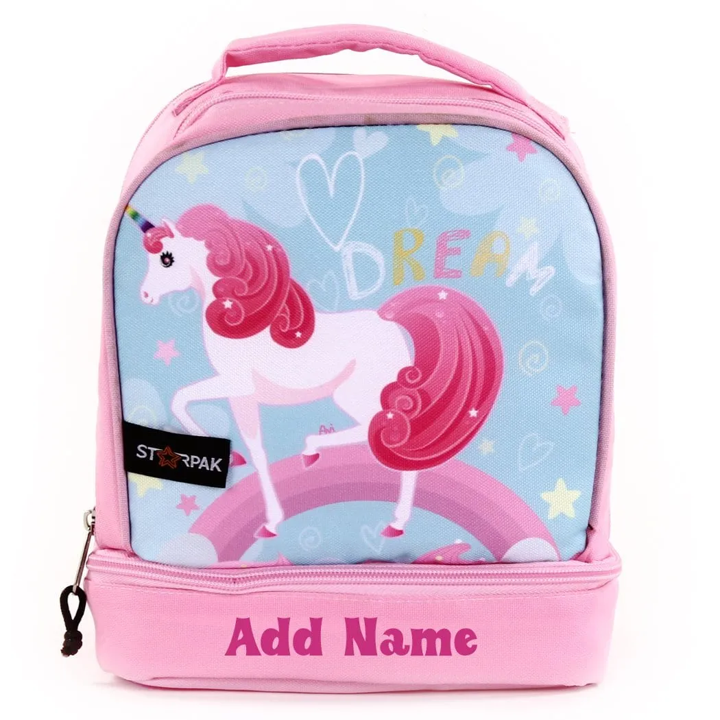 Personalized School Backpack or Lunch Bag - Unicorn