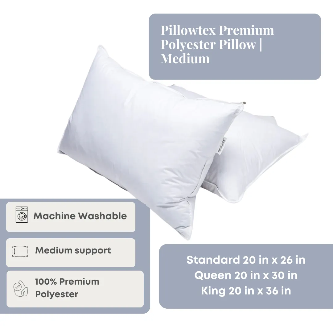 Pillowtex Premium Polyester Pillow | Medium